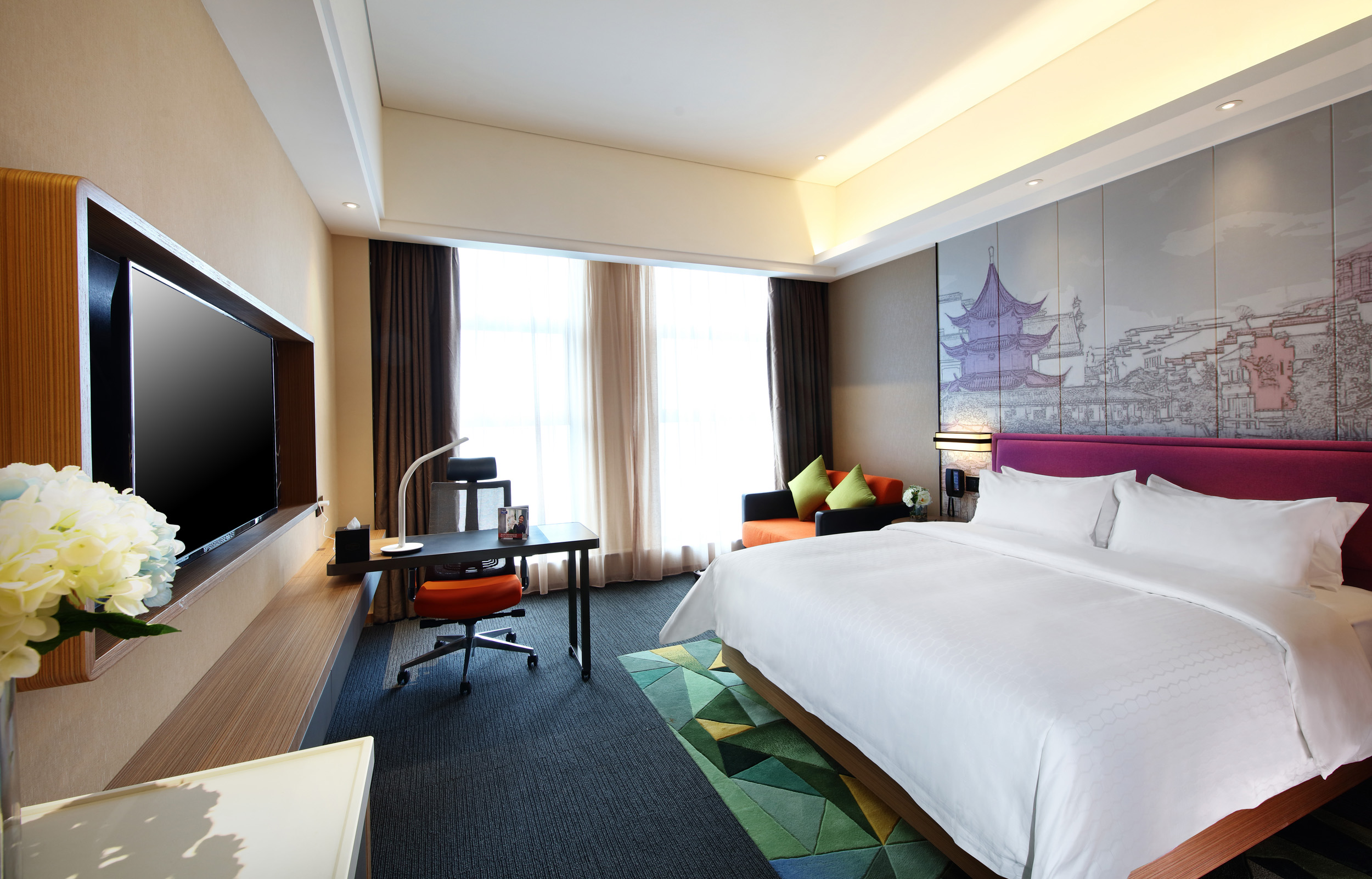 (图)南京南站希尔顿欢朋酒店客房